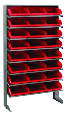 Quantum QPRS-109RD Pick Rack, 12"D x 36"W x 60"H, 400 lb capacity, Gray