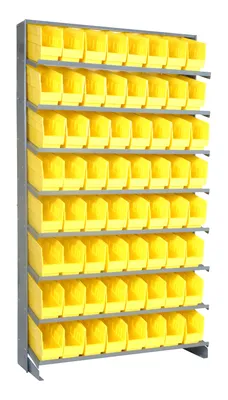 Quantum QPRS-201YL Pick Rack, 12"D x 36"W x 63-1/2"H, 400 lb capacity, Gray