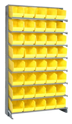Quantum QPRS-202YL Pick Rack, 12"D x 36"W x 63-1/2"H, 400 lb capacity, Gray