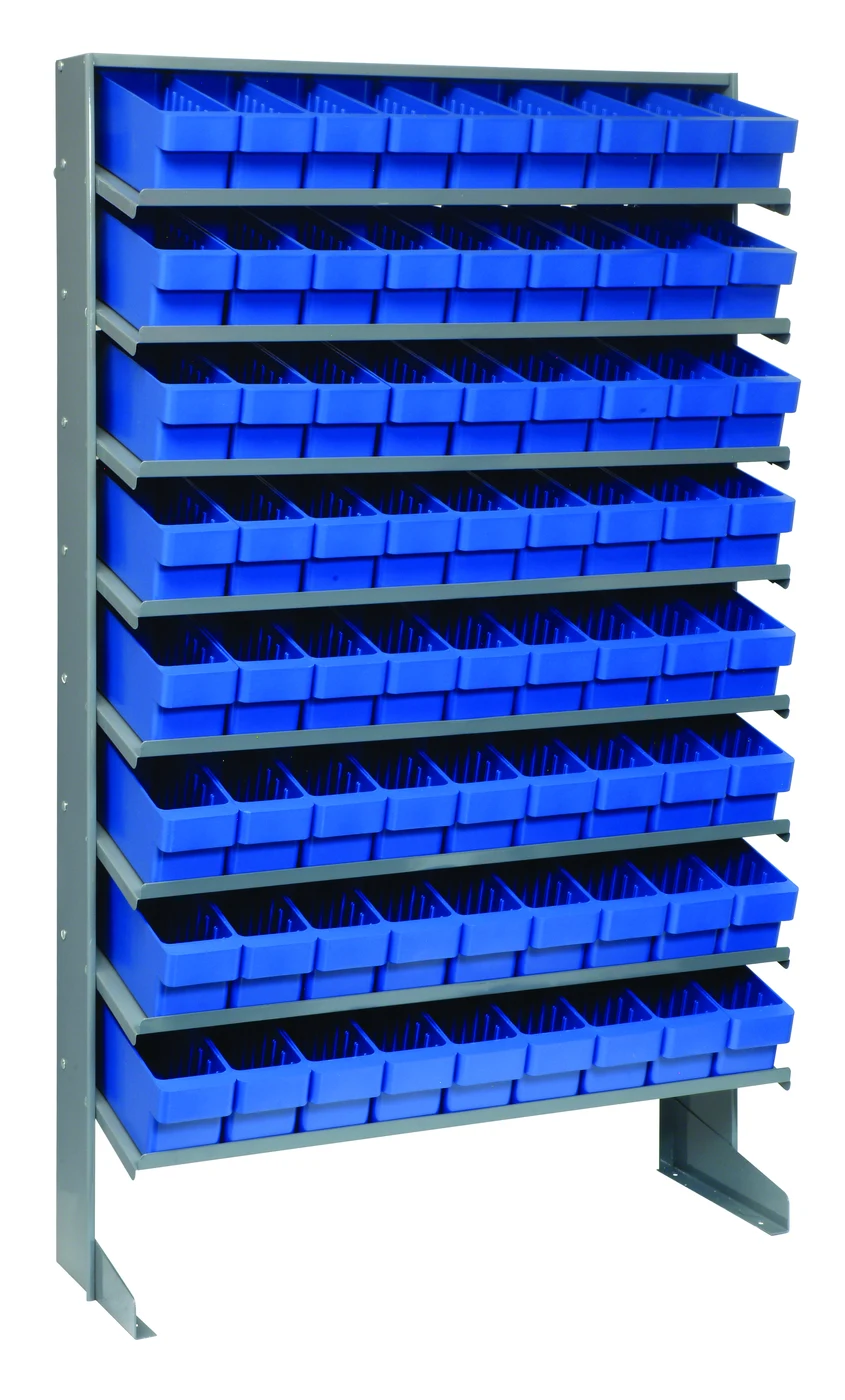 Quantum QPRS-501BL Pick Rack, 12"D x 36"W x 60"H, 400 lb capacity, Gray