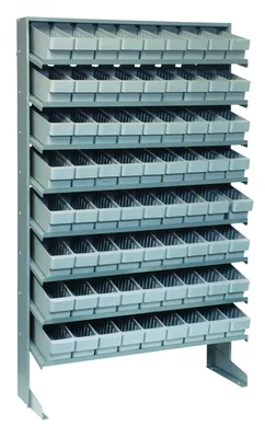 Quantum QPRS-501GY Pick Rack, 12"D x 36"W x 60"H, 400 lb capacity, Gray