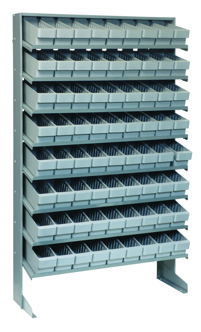 Quantum QPRS-501GY Pick Rack, 12"D x 36"W x 60"H, 400 lb capacity, Gray