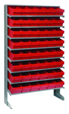 Quantum QPRS-601RD Pick Rack, 12"D x 36"W x 60"H, 400 lb capacity, Gray
