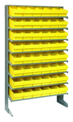 Quantum QPRS-601YL Pick Rack, 12"D x 36"W x 60"H, 400 lb capacity, Gray