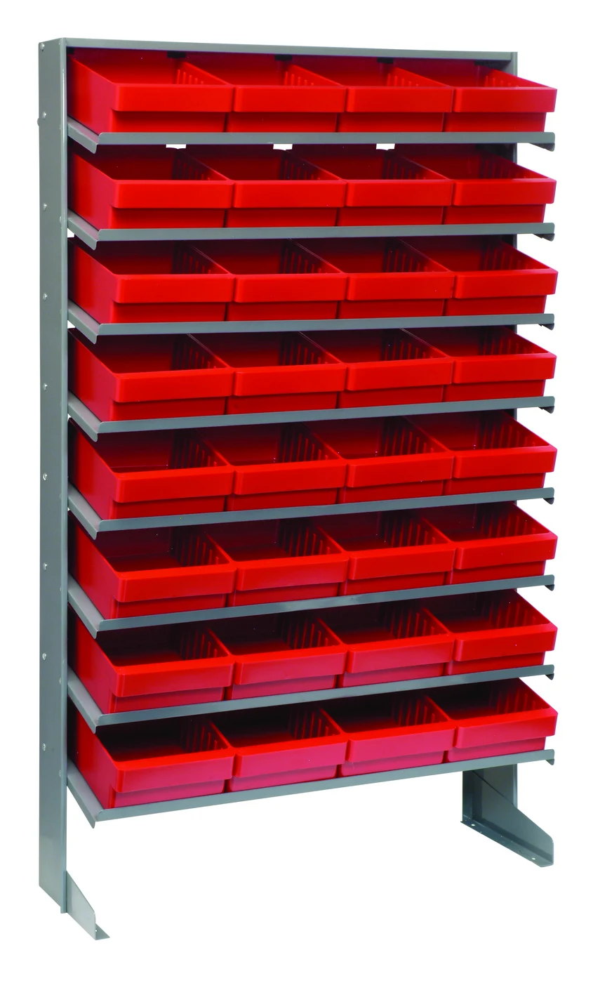 Quantum QPRS-701RD Pick Rack, 12"D x 36"W x 60"H, 400 lb capacity, Gray