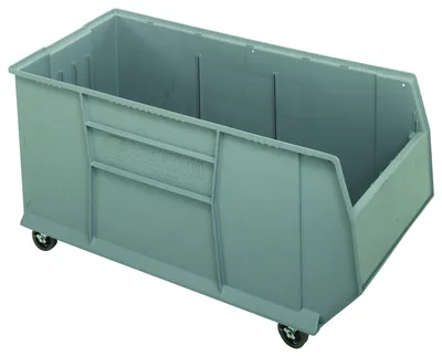 Quantum QRB216MOBGY Mobile RackBin 42" Container, 19-7/8"W x 41-7/8"L x 20-1/2"H, 180 lb capacity, Gray