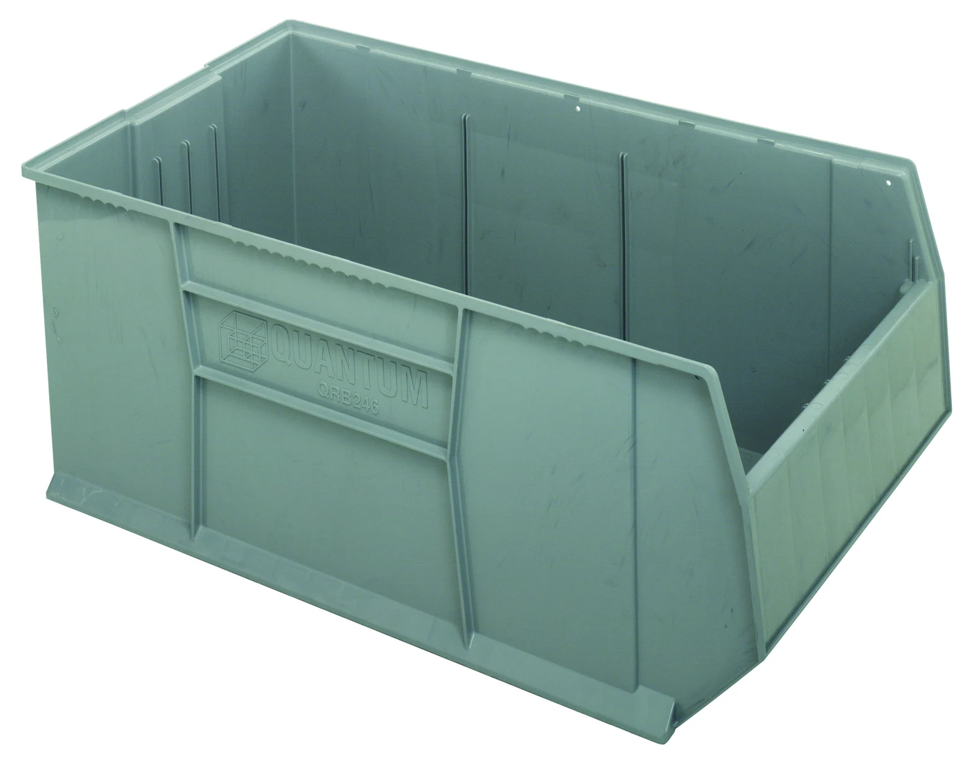 Quantum QRB246GY RackBin 42" Container, 23-7/8"W x 41-7/8"L x 17-1/2"H, 180 lb capacity, Gray