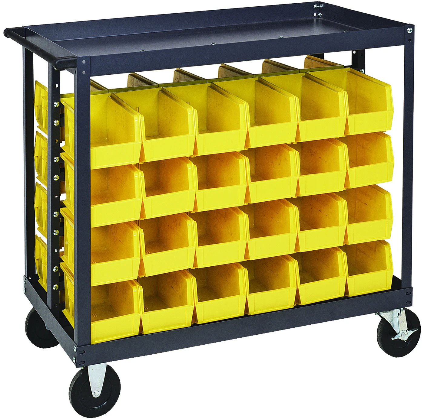 Quantum QRC-4D Mobile Rail Cart, 36"L x 24"W x 35-1/2"H, 800 lb capacity, Gray