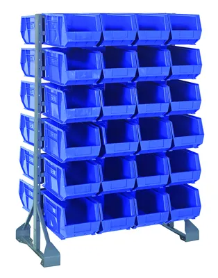 Quantum QRU-12D-239-48BL Double-Sided Rail Rack, 36"L x 20"W x 53"H, 1600 lb capacity, Gray