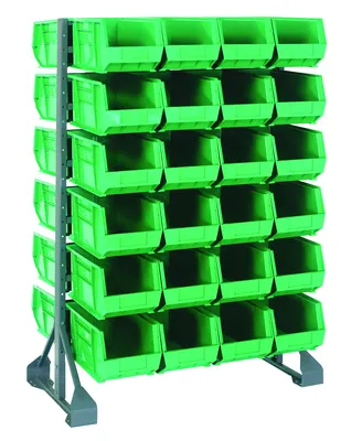 Quantum QRU-12D-239-48GN Double-Sided Rail Rack, 36"L x 20"W x 53"H, 1600 lb capacity, Gray