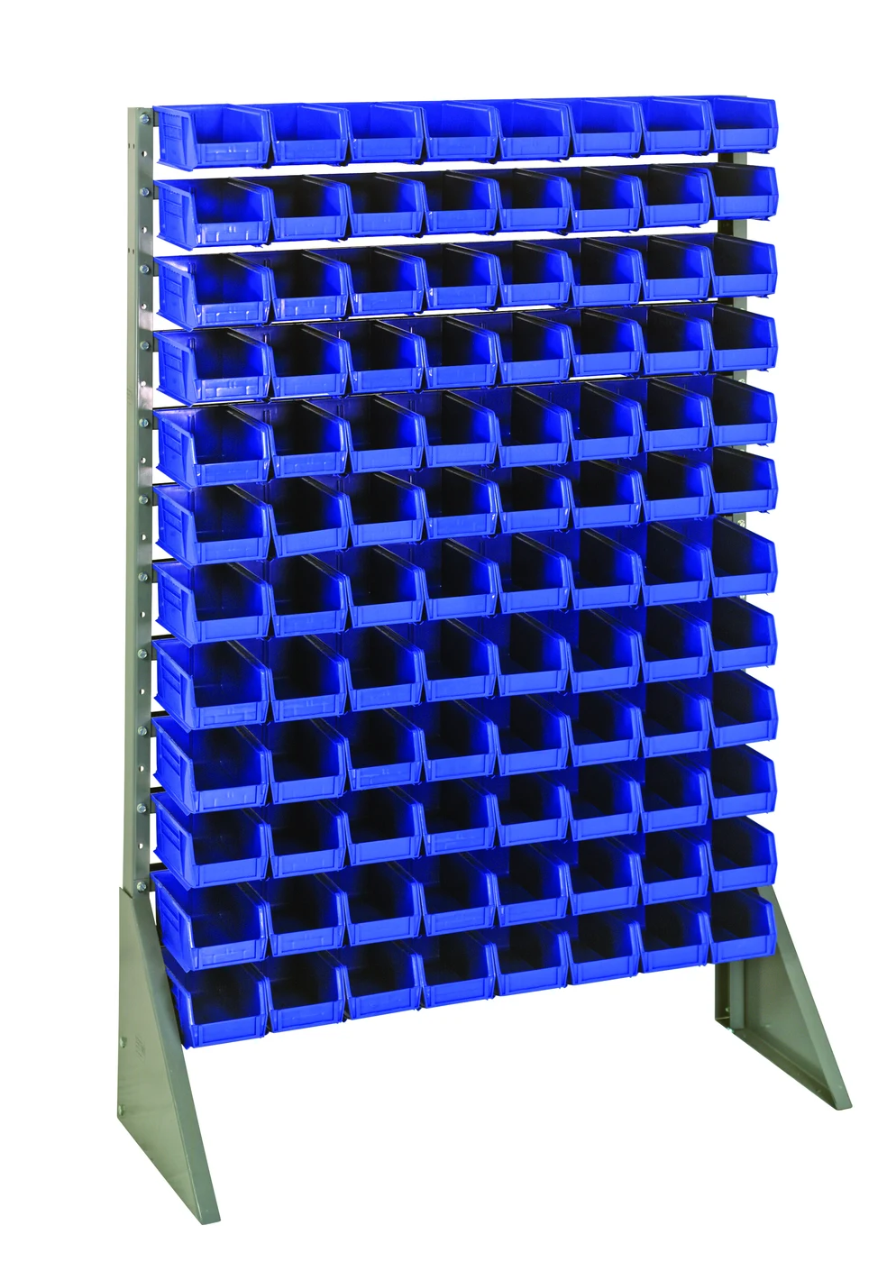 Quantum QRU-12S-210-96BL Single-Sided Rail Rack, 36"L x 15"W x 53"H, 600 lb capacity, Gray