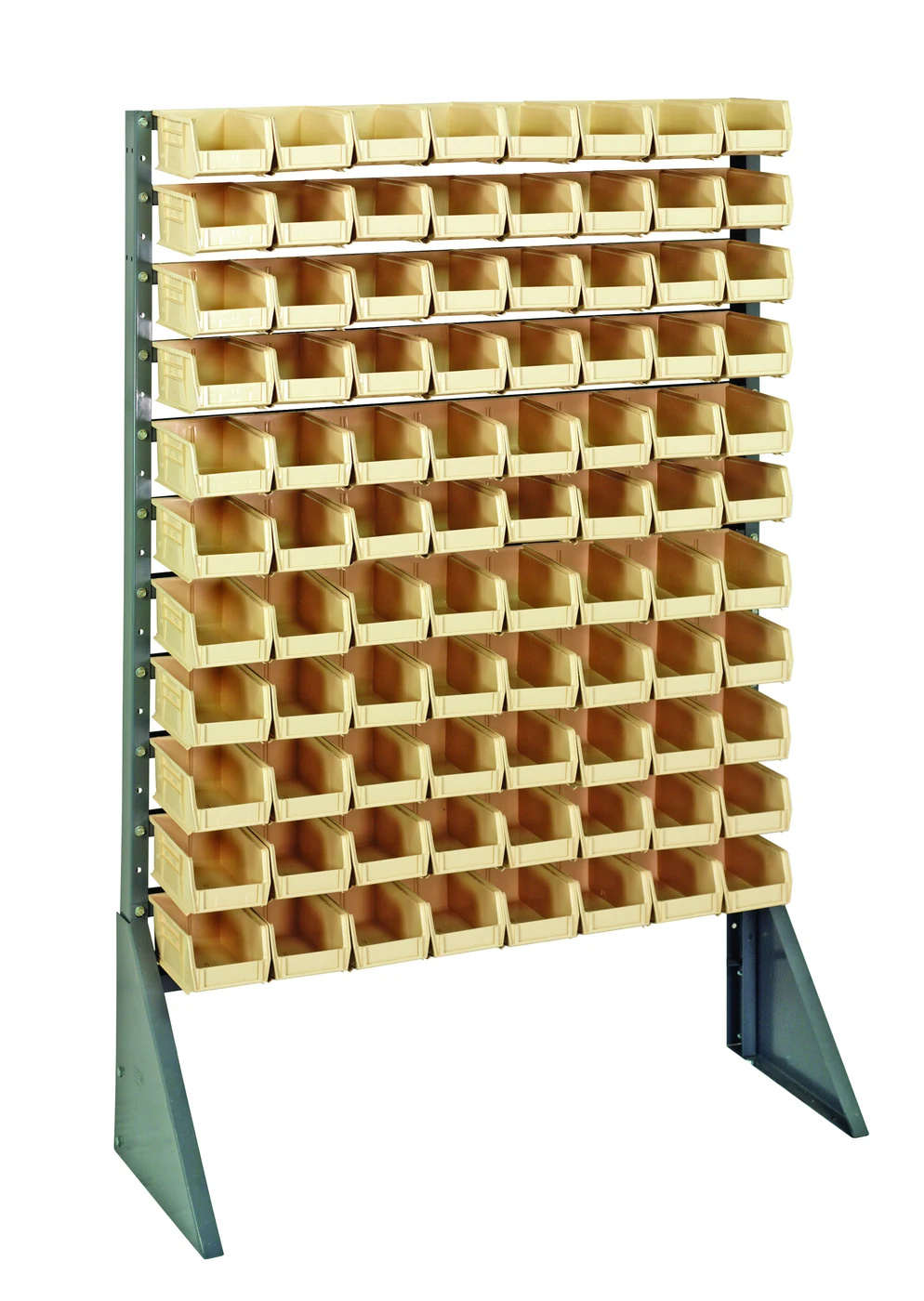 Quantum QRU-12S-220230240IV Single-Sided Rail Rack, 36"L x 15"W x 53"H, 600 lb capacity, Gray