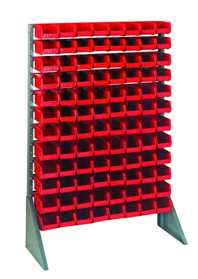 Quantum QRU-12S-210-96RD Single-Sided Rail Rack, 36"L x 15"W x 53"H, 600 lb capacity, Gray