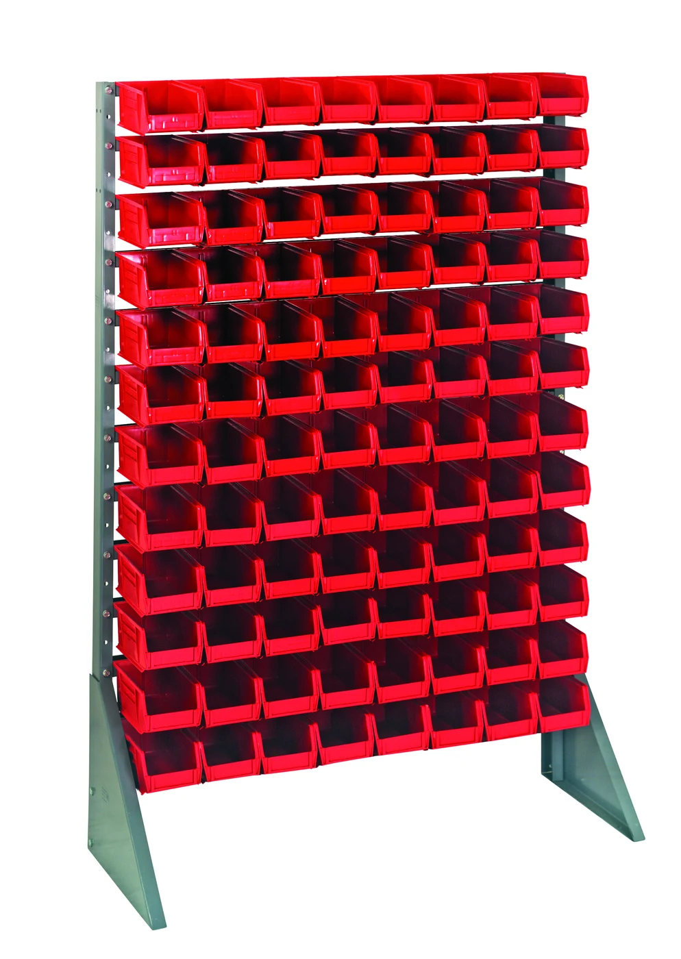 Quantum QRU-12S-210-96RD Single-Sided Rail Rack, 36"L x 15"W x 53"H, 600 lb capacity, Gray