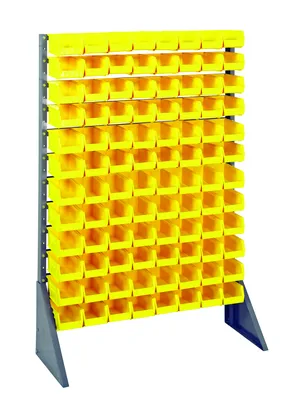 Quantum QRU-12S-210-96YL Single-Sided Rail Rack, 36"L x 15"W x 53"H, 600 lb capacity, Gray