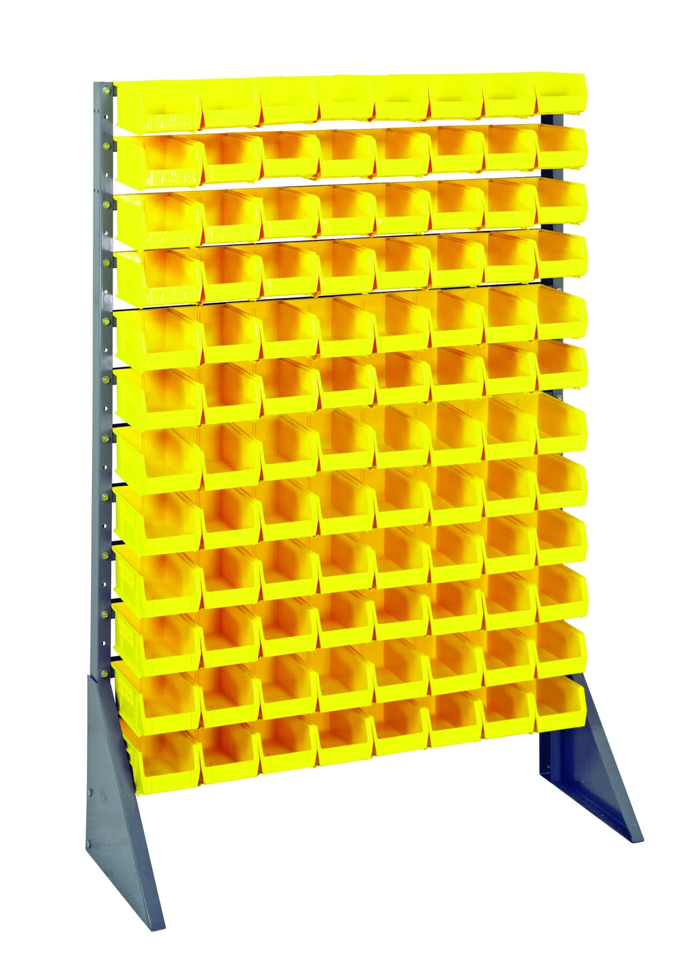 Quantum QRU-12S-220230240YL Single-Sided Rail Rack, 36"L x 15"W x 53"H, 600 lb capacity, Gray