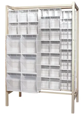 Quantum QS-BIG-101WT Free Standing Slider, 51-1/4"W x 26"D x 77"H, 2000 lb capacity, Ivory