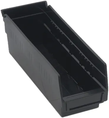 Quantum QSB101BRCS Economy Shelf Bin, 11-5/8"D x 4-1/8"W x 4"H, 35 lb capacity, Black, Case of 36