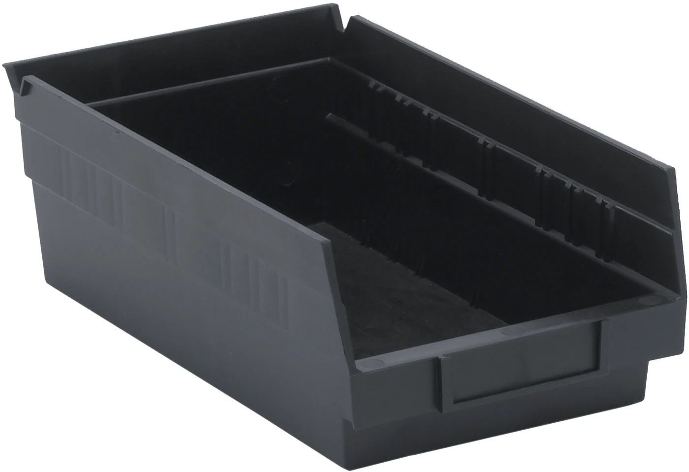 Quantum QSB102BRCS Economy Shelf Bin, 11-5/8"D x 6-5/8"W x 4"H, 35 lb capacity, Black, Case of 30