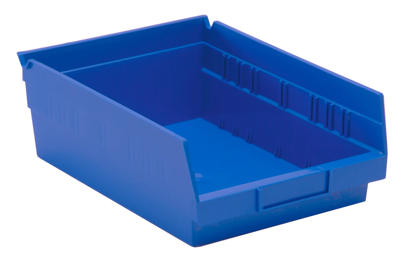 Quantum QSB107BLCS Economy Shelf Bin, 11-5/8"D x 8-3/8"W x 4"H, 35 lb capacity, Blue, Case of 20