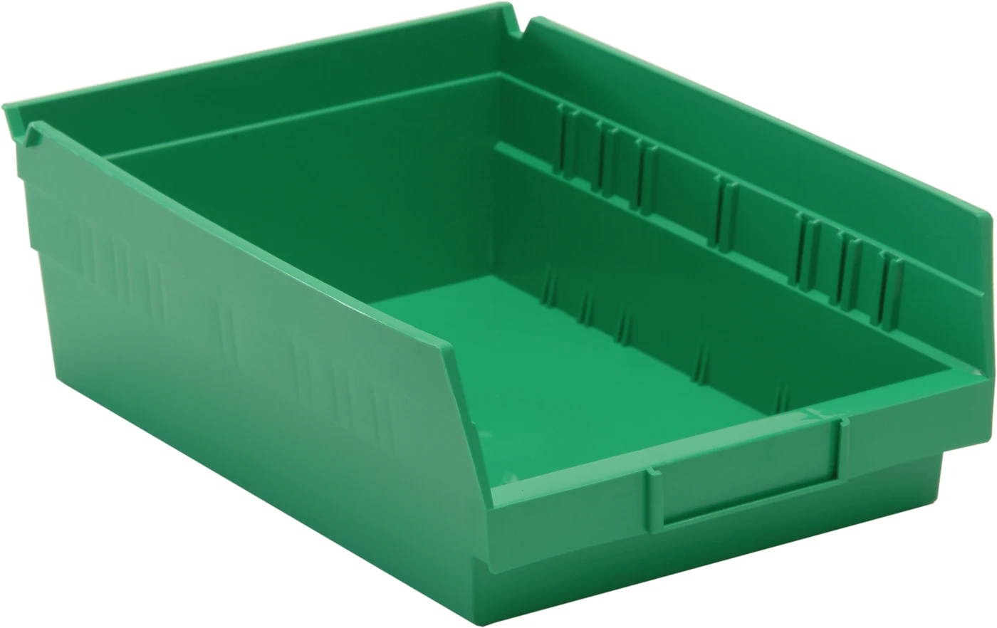 Quantum QSB107GNCS Economy Shelf Bin, 11-5/8"D x 8-3/8"W x 4"H, 35 lb capacity, Green, Case of 20