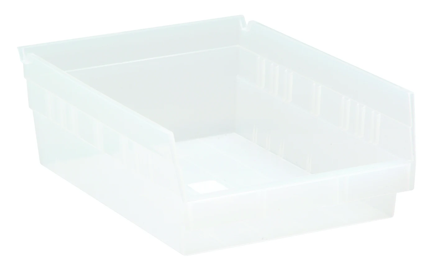 Quantum QSB107CLCS Economy Shelf Bin, 11-5/8"D x 8-3/8"W x 4"H, 35 lb capacity, Clear, Case of 20