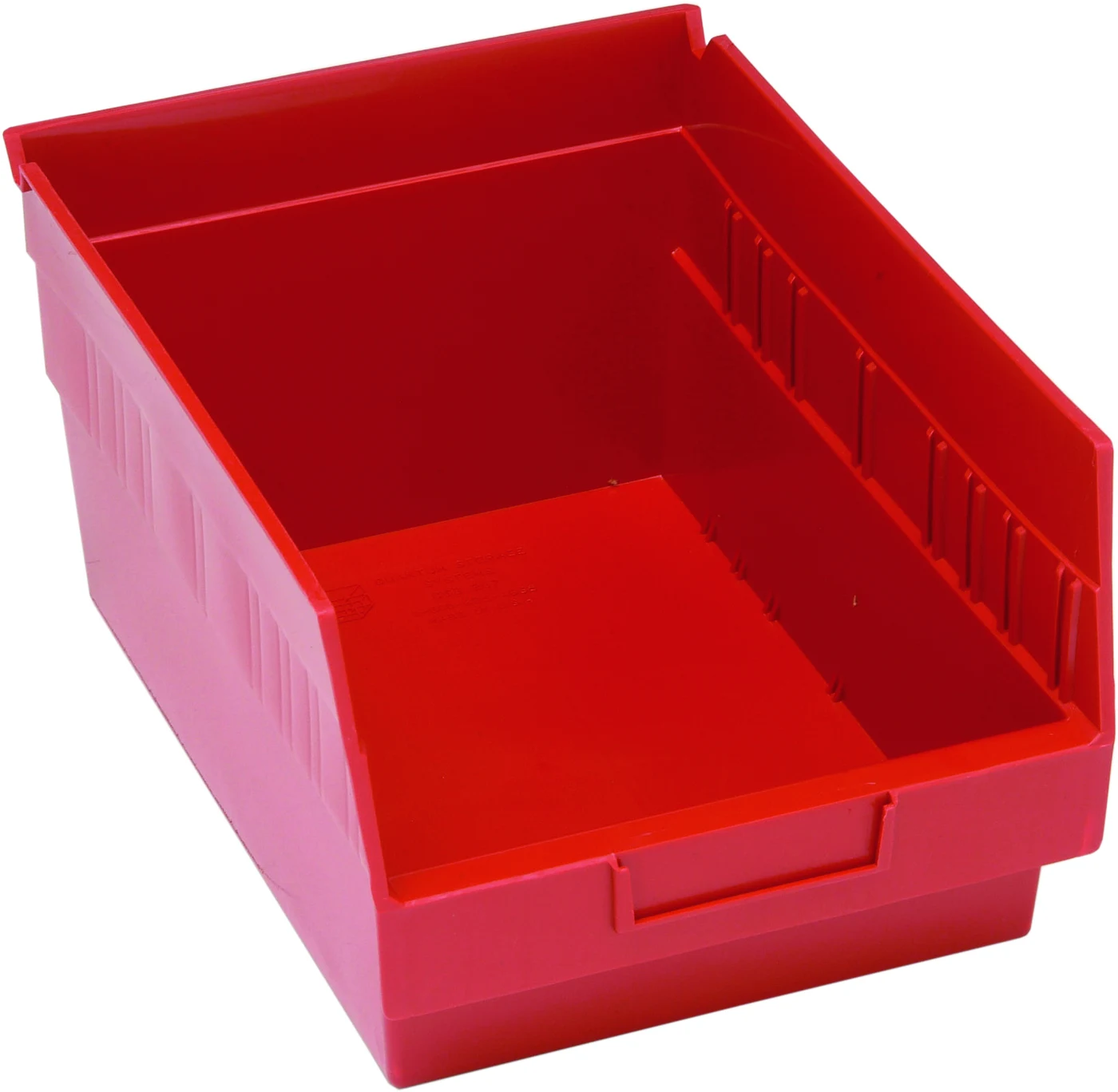 Quantum QSB207RDCS Economy Shelf Bin, 8-3/8"W x 11-5/8"L x 6"H, 45 lb capacity, Red, Case of 20