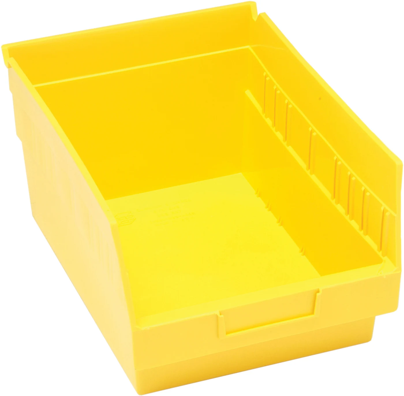 Quantum QSB207YLCS Economy Shelf Bin, 8-3/8"W x 11-5/8"L x 6"H, 45 lb capacity, Yellow, Case of 20