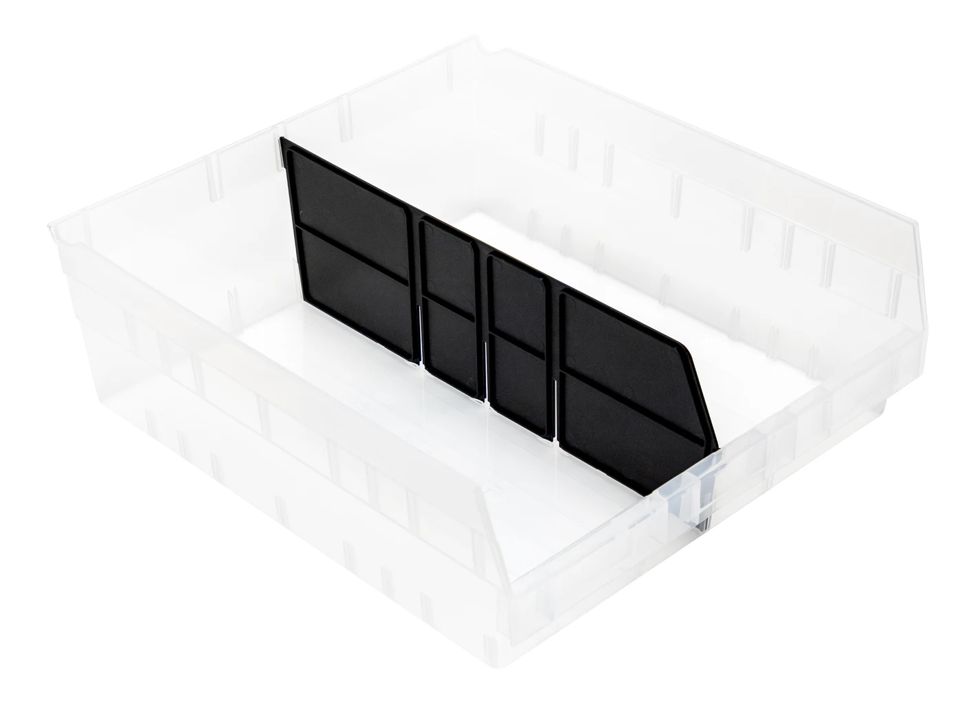 Quantum LDSB222 Bin Long Divider for Bin QSB222, Black, Pack of 6