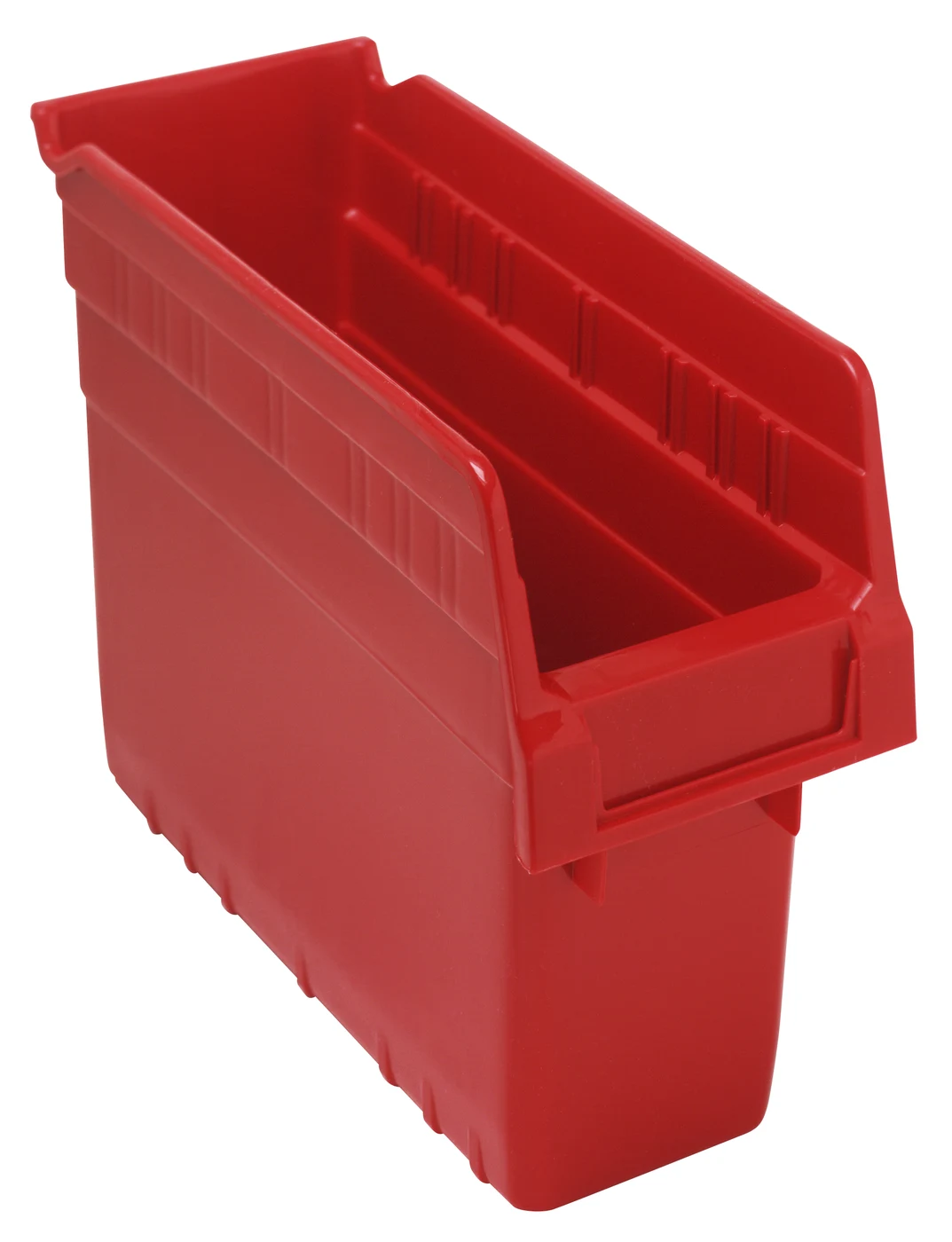Quantum QSB801RDCS Economy Shelf Bin, 4-1/8"W x 11-5/8"L x 8"H, 45 lb capacity, Red, Case of 36