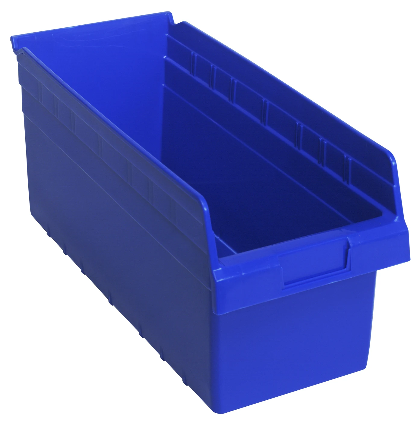 Quantum QSB808BLCS Economy Shelf Bin, 8-3/8"W x 17-7/8"L x 8"H, Blue, Case of 10