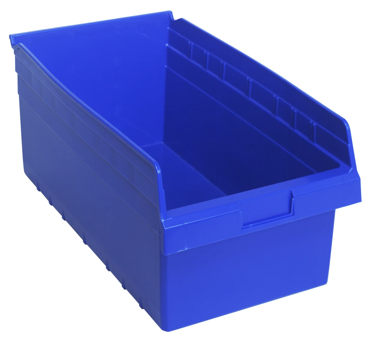 Quantum QSB810BLCS Economy Shelf Bin, 11-1/8"W x 17-7/8"L x 8"H, Blue, Case of 8