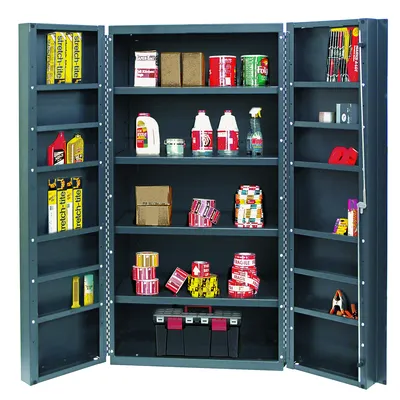 Quantum QSC-36-4IS-12DS Heavy-Duty 36" Cabinet, 36"W x 24"D x 72"H, 800 lb capacity, Gray