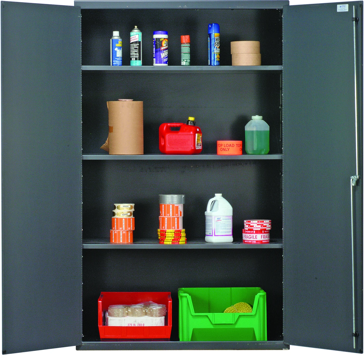 Quantum QSC-3IS Heavy-Duty 48" Cabinet, 48"W x 24"D x 78"H, 400 lb capacity, Gray