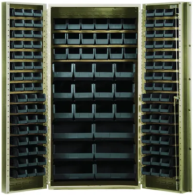 Quantum QSC-BG-36-68BK Heavy-Duty 36" Bin Cabinet, 36"W x 24"D x 72"H, 800 lb capacity, Beige
