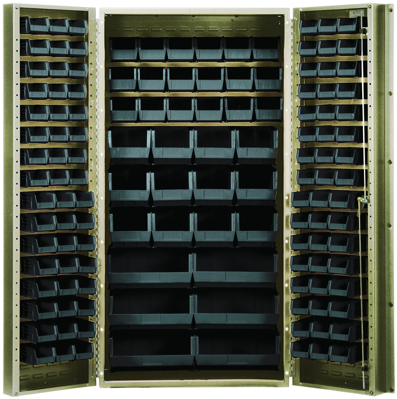 Quantum QSC-BG-36-68BK Heavy-Duty 36" Bin Cabinet, 36"W x 24"D x 72"H, 800 lb capacity, Beige