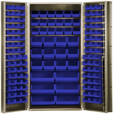 Quantum QSC-BG-36-68BL Heavy-Duty 36" Bin Cabinet, 36"W x 24"D x 72"H, 800 lb capacity, Beige