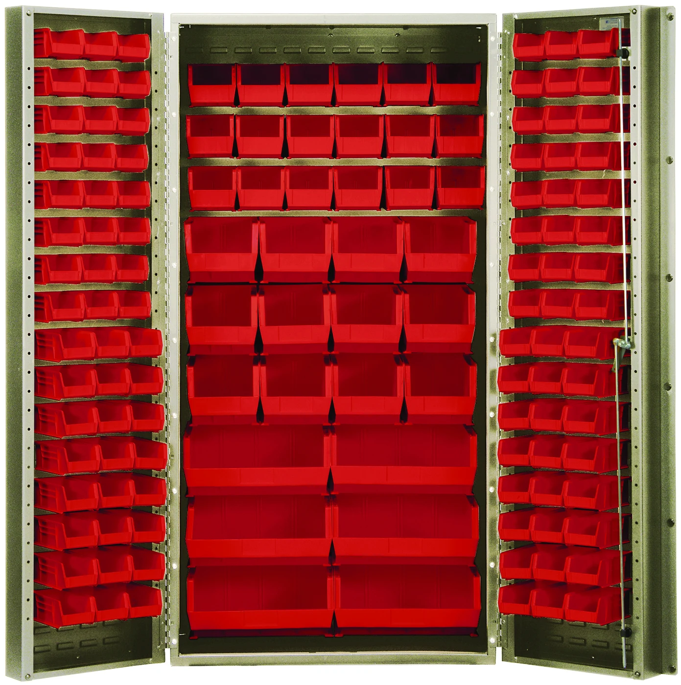 Quantum QSC-BG-36-68RD Heavy-Duty 36" Bin Cabinet, 36"W x 24"D x 72"H, 800 lb capacity, Beige