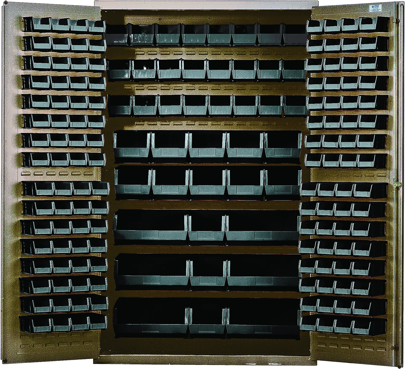 Quantum QSC-BG-48BK Heavy-Duty 48" Bin Cabinet, 48"W x 24"D x 78"H, 400 lb capacity, Beige