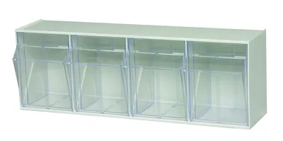 Quantum QTB304WTNC Tip Out Bin, 23-5/8"W x 6-5/8"D x 8-1/8"H, White