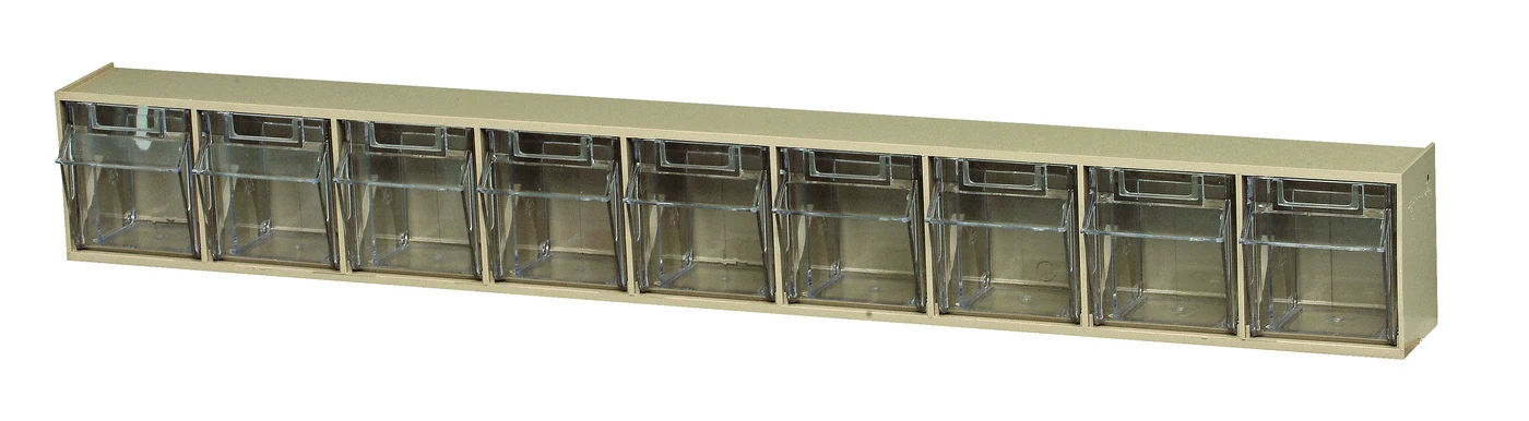 Quantum QTB309IVNC Tip Out Bin, 23-5/8"W x 2-1/2"D x 3-1/8"H, Ivory