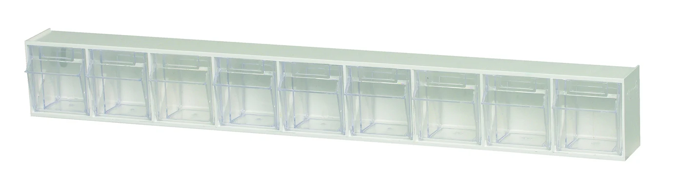 Quantum QTB309WTNC Tip Out Bin, 23-5/8"W x 2-1/2"D x 3-1/8"H, White