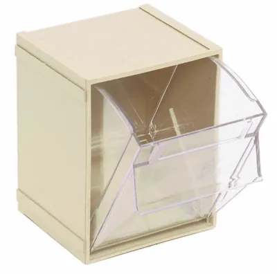Quantum QTB405IVNC Tip Out Bin, 4-3/4"W x 5-1/4"D x 6-1/4"H, Ivory