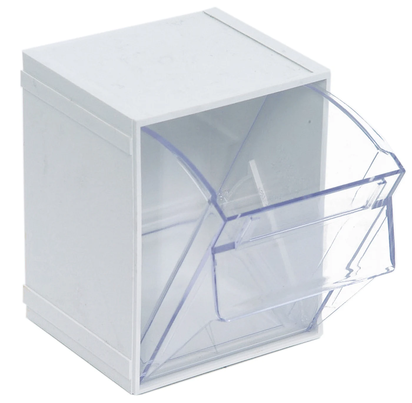 Quantum QTB405WTNC Tip Out Bin, 4-3/4"W x 5-1/4"D x 6-1/4"H, White