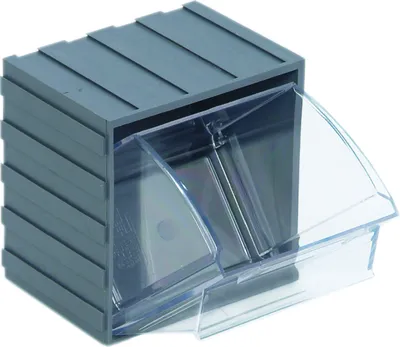 Quantum QTB406GYNC Tip Out Bin, 4-1/16"W x 3-5/8"D x 4-1/4"H, Gray