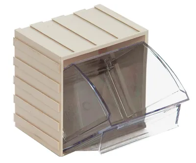 Quantum QTB406IVNC Tip Out Bin, 4-1/16"W x 3-5/8"D x 4-1/4"H, Ivory