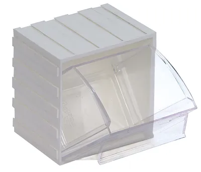 Quantum QTB406WTNC Tip Out Bin, 4-1/16"W x 3-5/8"D x 4-1/4"H, White