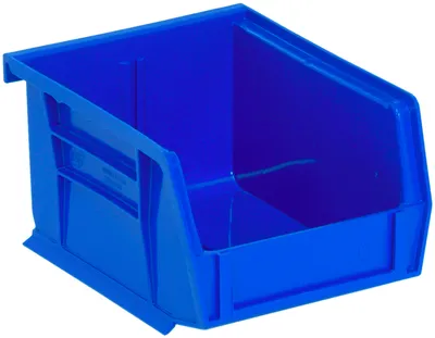 Quantum QUS210BLCS Stack & Hang Bin, 4-1/8"W x 5-3/8"D x 3"H, 15 lb capacity, Blue, Case of 24