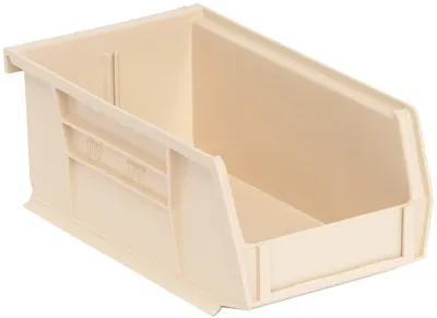 Quantum QUS220IVCS Stack & Hang Bin, 4-1/8"W x 7-3/8"D x 3"H, 15 lb capacity, Ivory, Case of 24