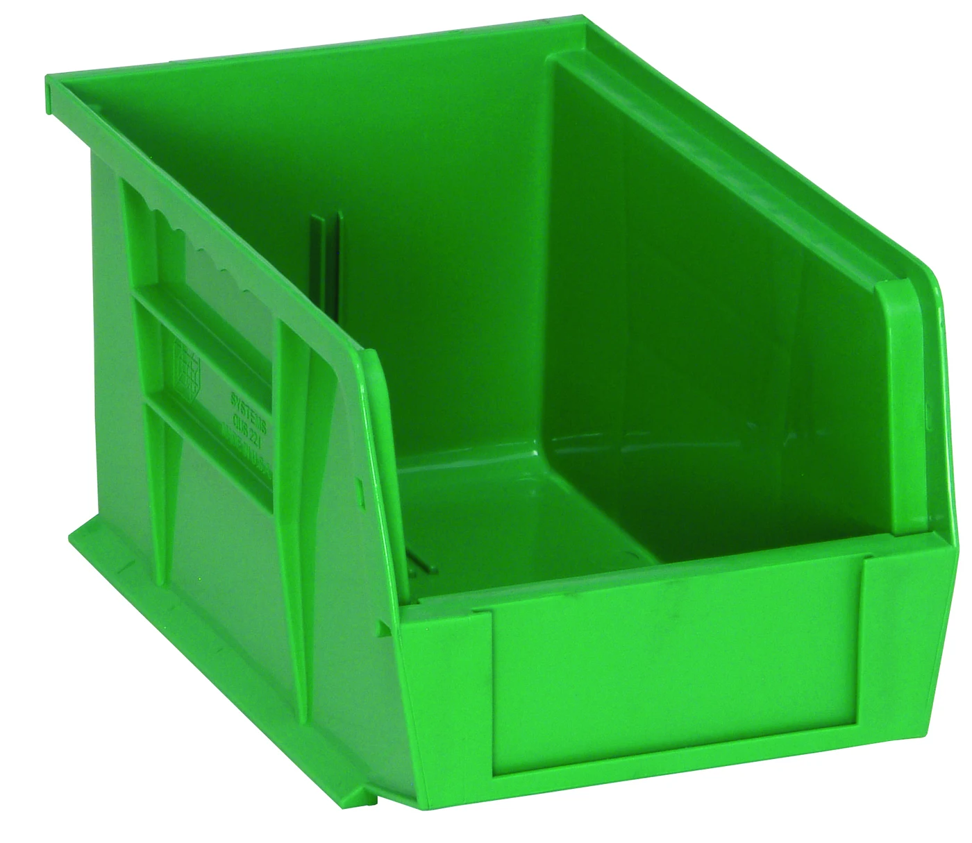 Quantum QUS221GNCS Stack & Hang Bin, 6"W x 9-1/4"D x 5"H, 25 lb capacity, Green, Case of 12